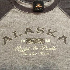 Vintage Alaska raglan sleeve tee shirt size xl